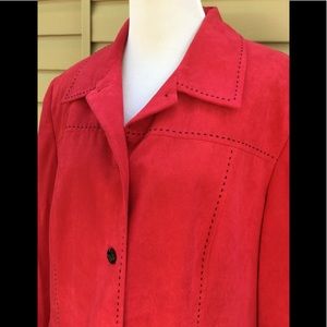 Alfred Dunner Red Jacket w/Black Stitching